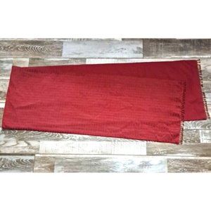 Table Runner Burgundy Beaded Ends Shimmery Regal Rectangular Dinner Party 68x13